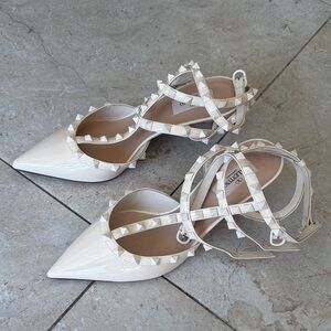 Valentino Women's Ivory Rockstud Heels